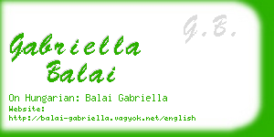 gabriella balai business card